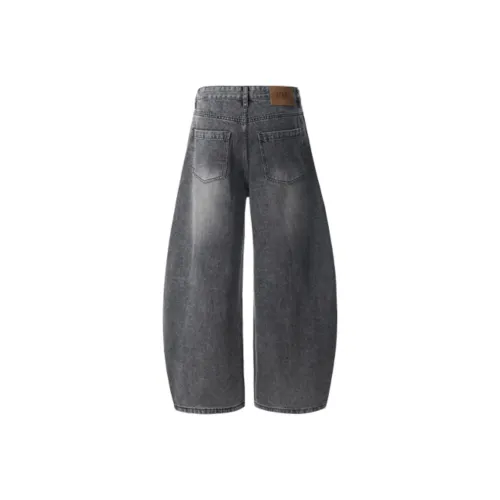 NRXX Черный Серый Унисекс Джинсы