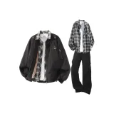 Чёрный топ + чёрные штаны