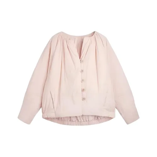 DEDY Светло-розовый Женский пуховик