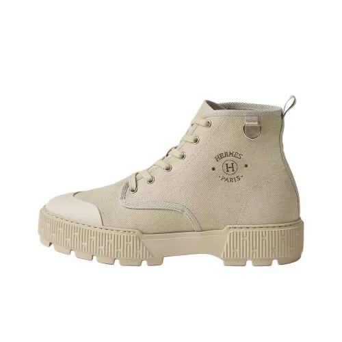 HERMES Itineraire Ботильоны 3,7 см Мужские Песочно-бежевые