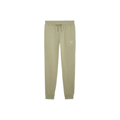PUMA Оливково-зеленые Мужские Вязаные Тренировочные Штаны