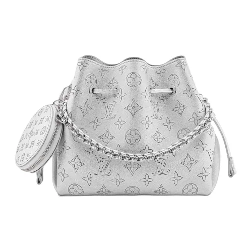 LOUIS VUITTON Bella Овчина Сумка через плечо Сумка на плечо Женская Серебряная Белая