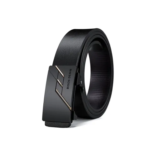 BISON DENIM Ремни из спилок коровьей кожи Мужской 3,3 см