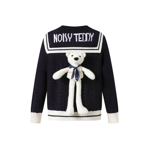 NOISY TEDDY Темно-синий Женские Свитера