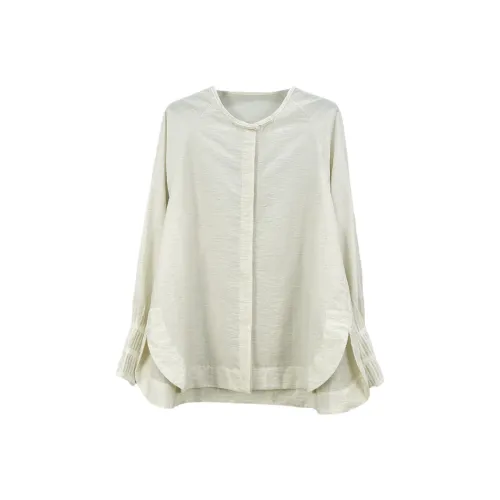 GZQJ Абрикос Женские Рубашки