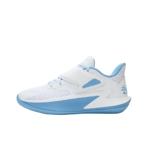 Under Armour Curry Fox 2 Low Топ Детские Баскетбольные Кроссовки Белый Синий Подростки