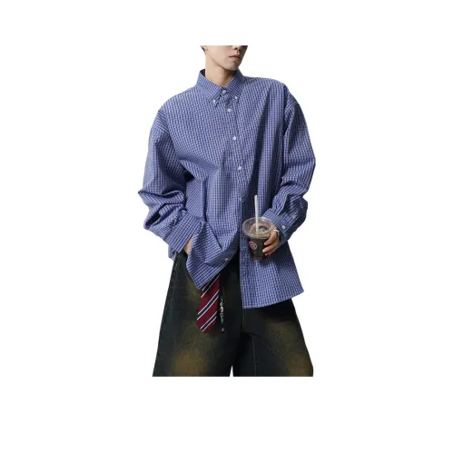 PANDA ADEVIL Синий Унисекс Рубашки