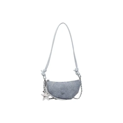 WXRX ПУ (полиуретан) Сумка через плечо Унисекс Синяя Белая Серебряная