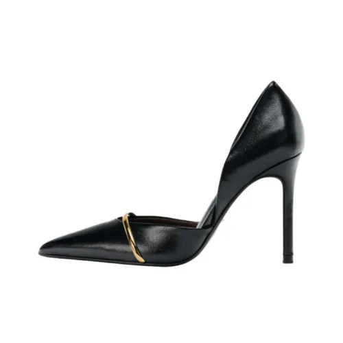 ZARA Узкий каблук Высокие каблуки 9,5 см Женские Черный