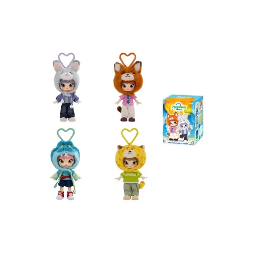 POP MART Molly Zootopia Collection 1 12 Blind Boxes Single Mystery Box Full Box 4 Pack