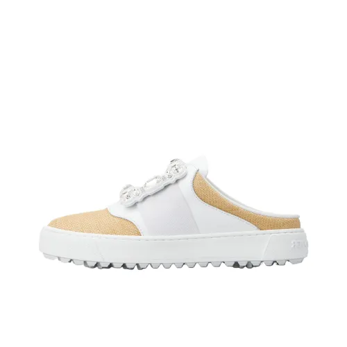 Roger Vivier Very Vivier Домашние тапочки Женские Белые Желтые