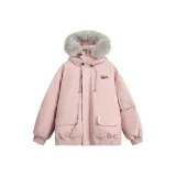 Розовый (съемный меховой воротник, аксессуары DIY)