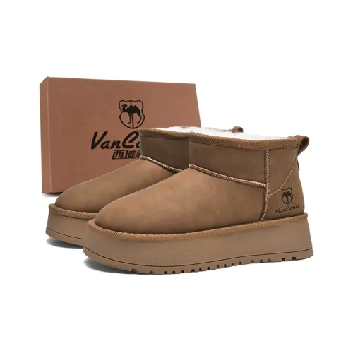 VanCamel Покрытие Увеличение Высоты Устойчивость к Износу Противоскользящие Короткие Снежные Ботинки Женские