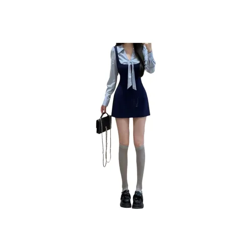 LANGQING Длинное платье с длинными рукавами женское