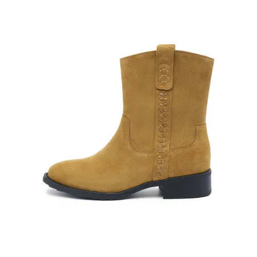 ELLE Винтаж Мартинсы Западный Ботильоны Женские 2025 Женские Ботинки