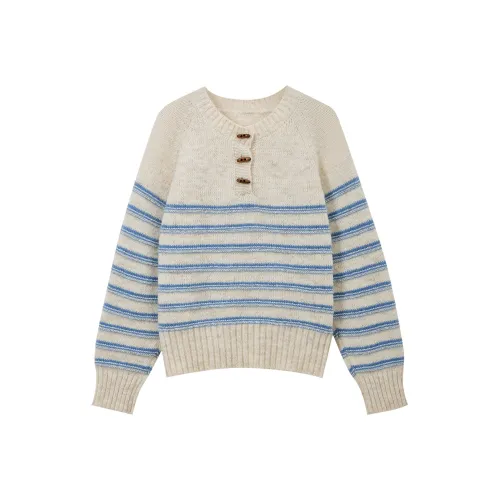 SUSANSAN Кремово-абрикосовый Collide Синий Женские Трикотаж