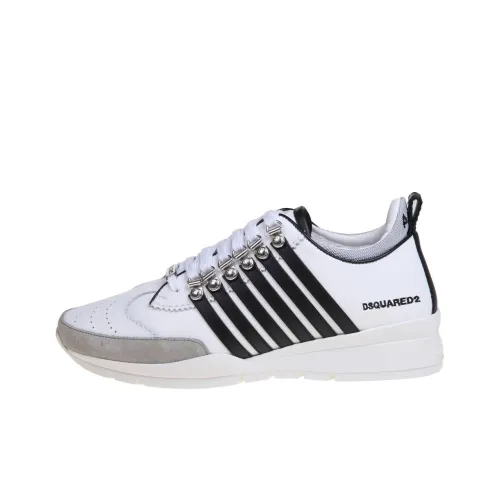 DSQUARED 2 Legendary Low Топ Повседневная обувь Мужская Черный Белый