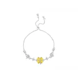 Счастливый браслет с четырехлистным клевером [Желтый]