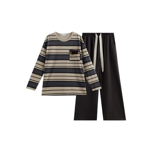 Same Language Пижамный комплект Женские Alocasia Черный · Абрикос · Лазурный синий