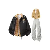 Янтарный Черный+Желтый Рубашка+Светло-Серые Штаны