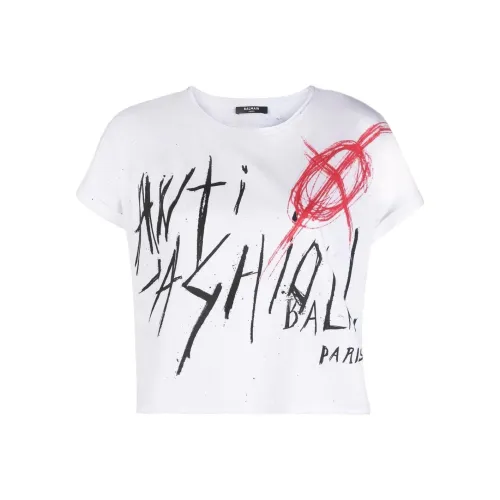 BALMAIN Белые Женские T-рубашки