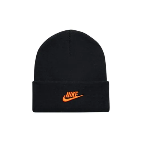 Nike Полиэстер Шапки-бини Унисекс Черный Безопасность Оранжевый