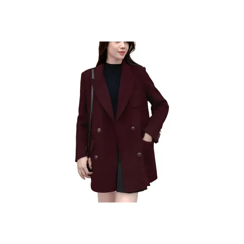 DEDY Бургунди Женское Пальто