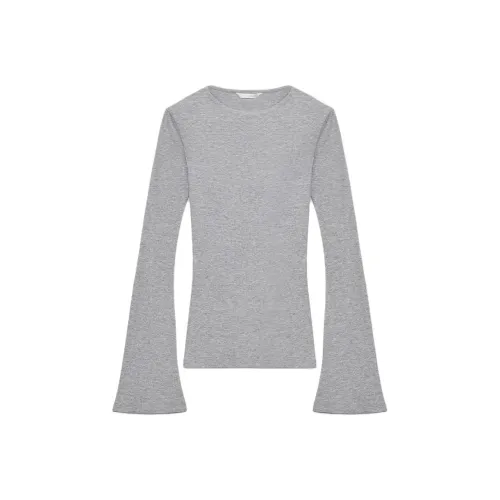 ZARA Collaboration Зебра с принтом Серый Женская T-рубашка