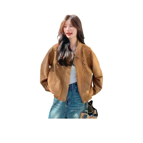 PZHK Кофе Женские Короткие Пальто