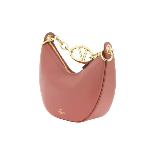 Valentino Vlogo Moon Мягкая овчина сумка-хобо через плечо одно плечо женская нежно-розовая