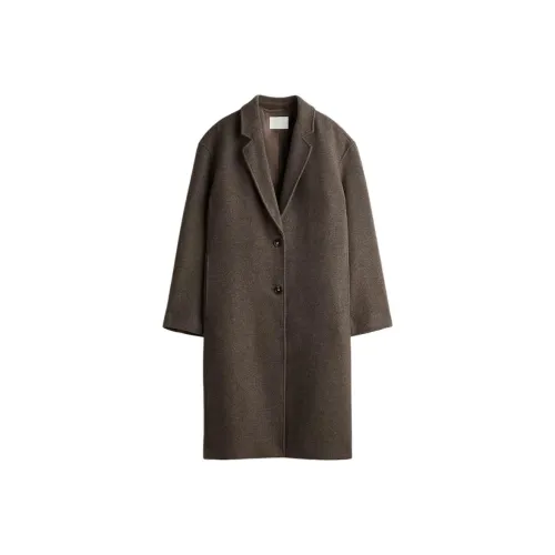 H M Темно-серый коричневый умбра женское пальто