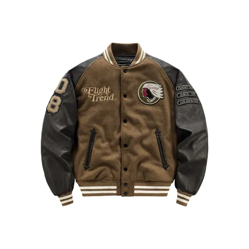 VIP Бейсбольный хлопковый пуховик унисекс коричневый