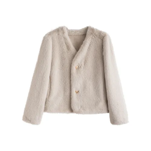 Tonlion Светлый кофейный женский мех