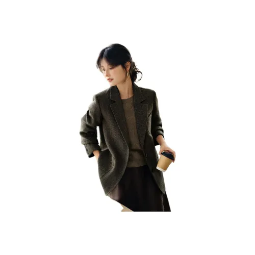 XWI Черный Зеленый Женские Деловые Костюмы