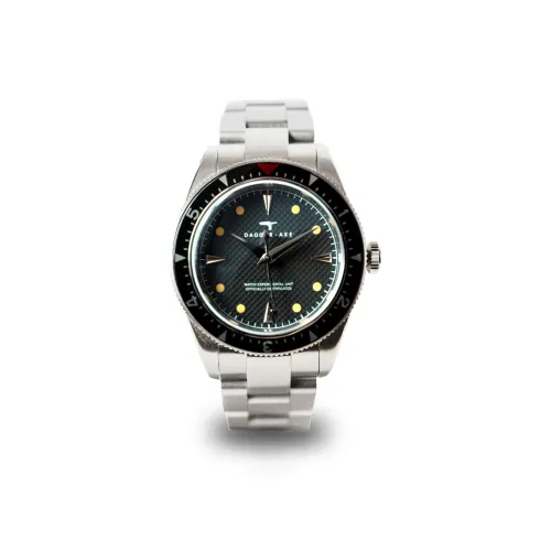 DAGGER Топор Автоматический Механический Механизм Ремешок из Нержавеющей Стали Часы Мужские Черный Циферблат