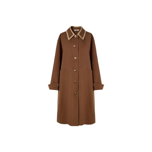 UENA Коричневый тренч с пятном женский