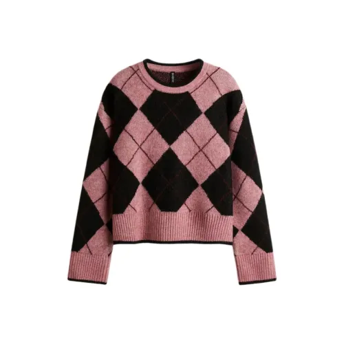 H M Розовый бриллиант Узор Женские Свитера