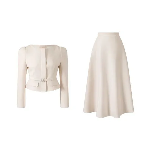 KKX Экрю Женские Комплекты с Юбкой