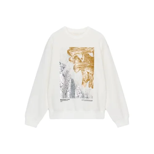 ZARA Морозный Белый Женский Свитшот