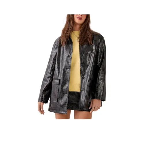 NASTY GAL Croc Винил Искусственная кожа Clean Куртка Куртки Пальто Женские