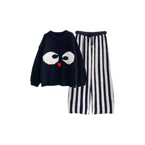 MILING Черный Джокер Женские Пижамные Комплекты