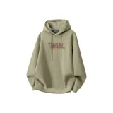 [Тяжелый Флис с Подкладкой Полиэстер-Хлопок] Серо-зеленый цвет с узором горошка (Текст в Tb Коричневый)