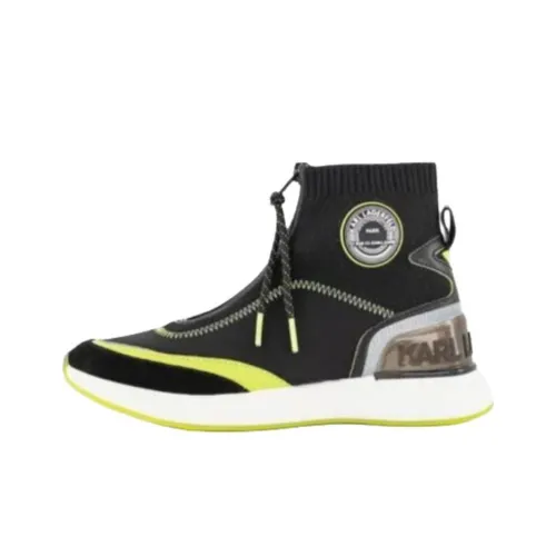 Karl Lagerfeld Высокий Топ Повседневная Обувь Женская Черная Зеленая
