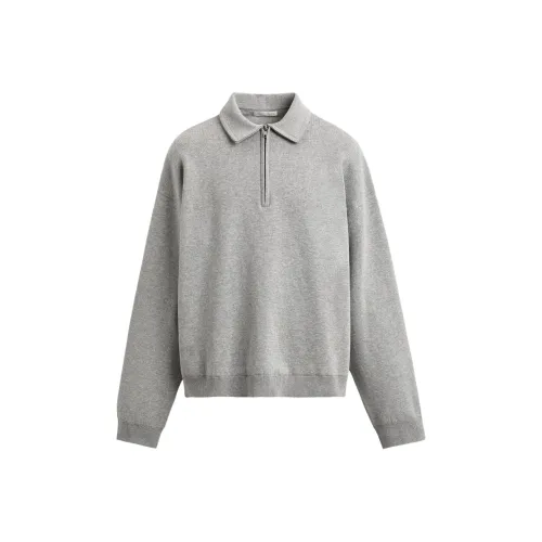 ZARA Polo с зебровым принтом серый мужской