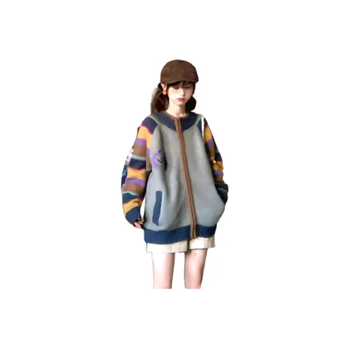 MUQINGQING Серый Женский Трикотаж