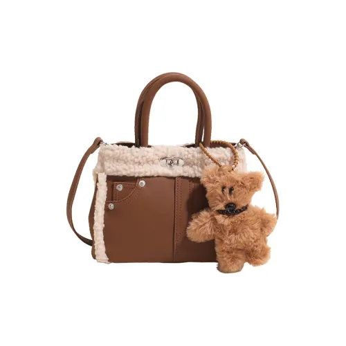 Iman's House ПУ (полиуретан) с подкладкой из шерпы Сумка Женская Карамель Зеленый Кофейный Коричневый