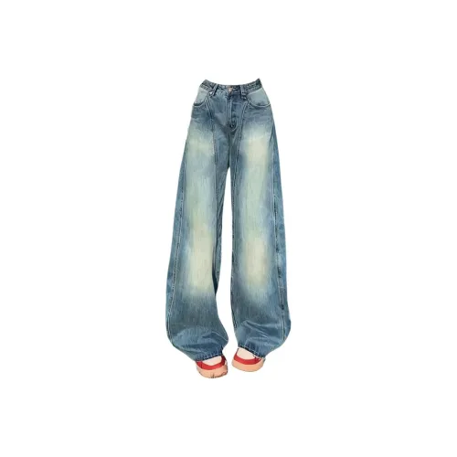 JIEPA Винтажные синие женские джинсы