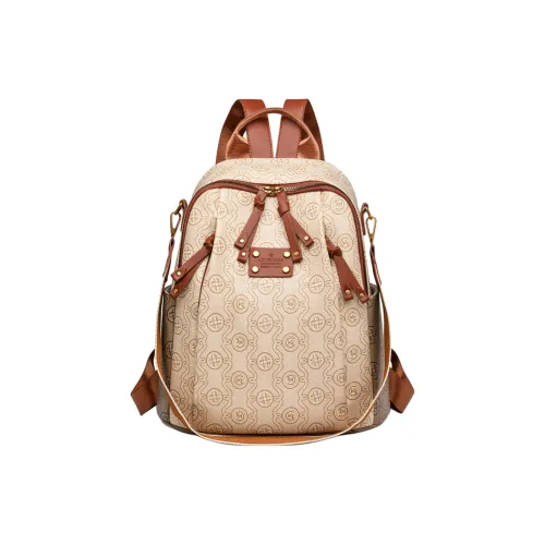 SMVP ПУ (полиуретан) Рюкзак Стандартный Женский Хаки