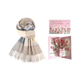 Озеро Синий Клетка Кофейный + Розовый Открытка