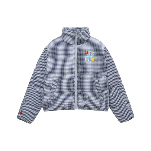 BIPOLAR Сине-белая клетка Женские Пуховики